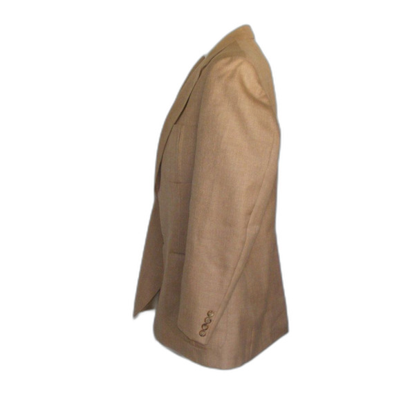 Vintage LANVIN Sports Coat, 45/46, Khaki, 2 button, Patch pockets, Logo lining - Picture 7 of 13